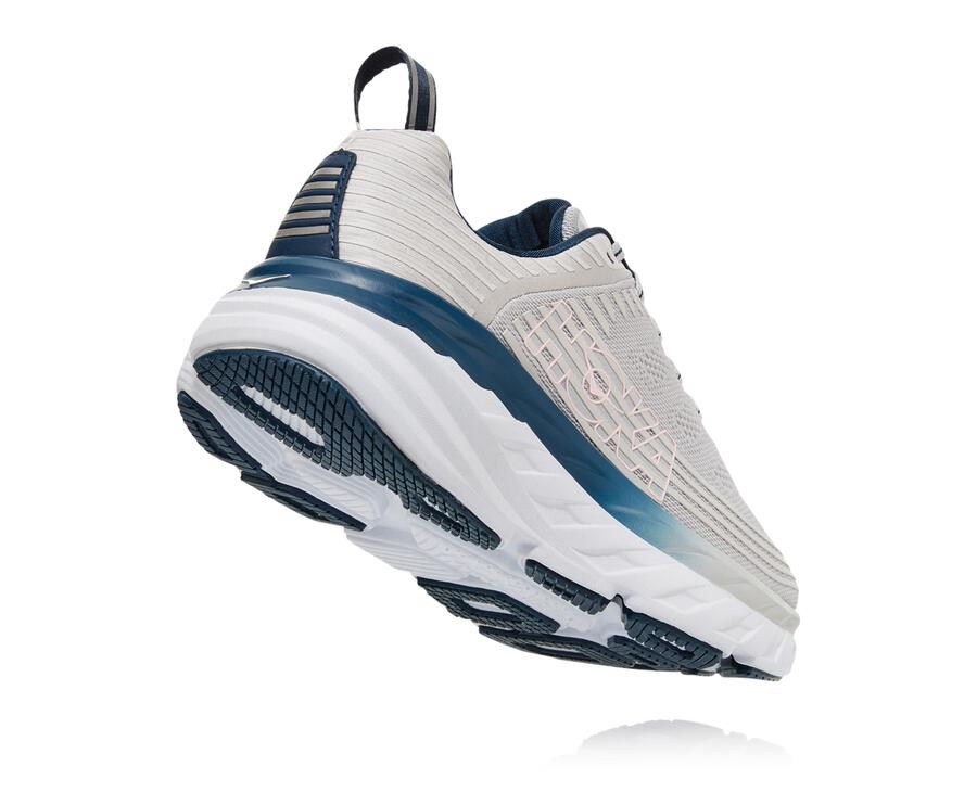 Hoka One One Womens Walking Shoes - Bondi 6 - Grey - THMW62974